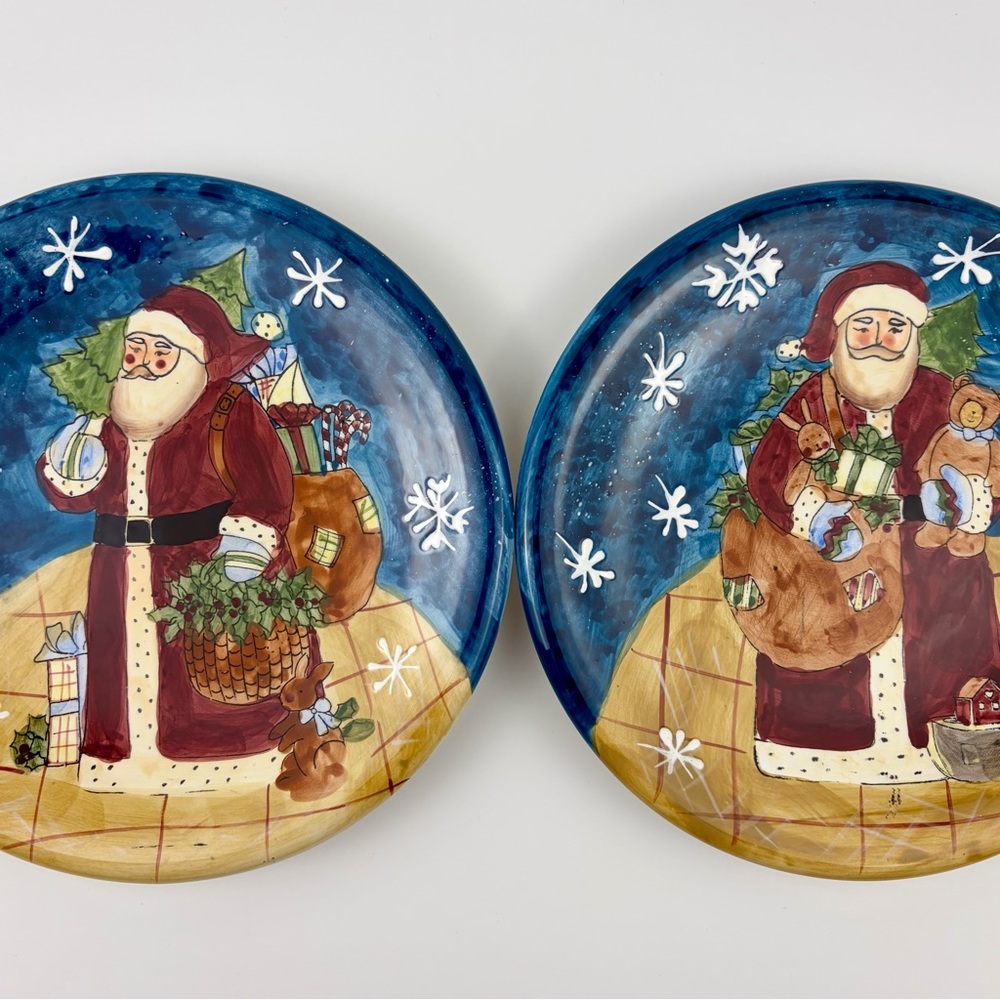 Susan Winget Certified International Plates Set Of Two 8.25 in Christmas Glossy